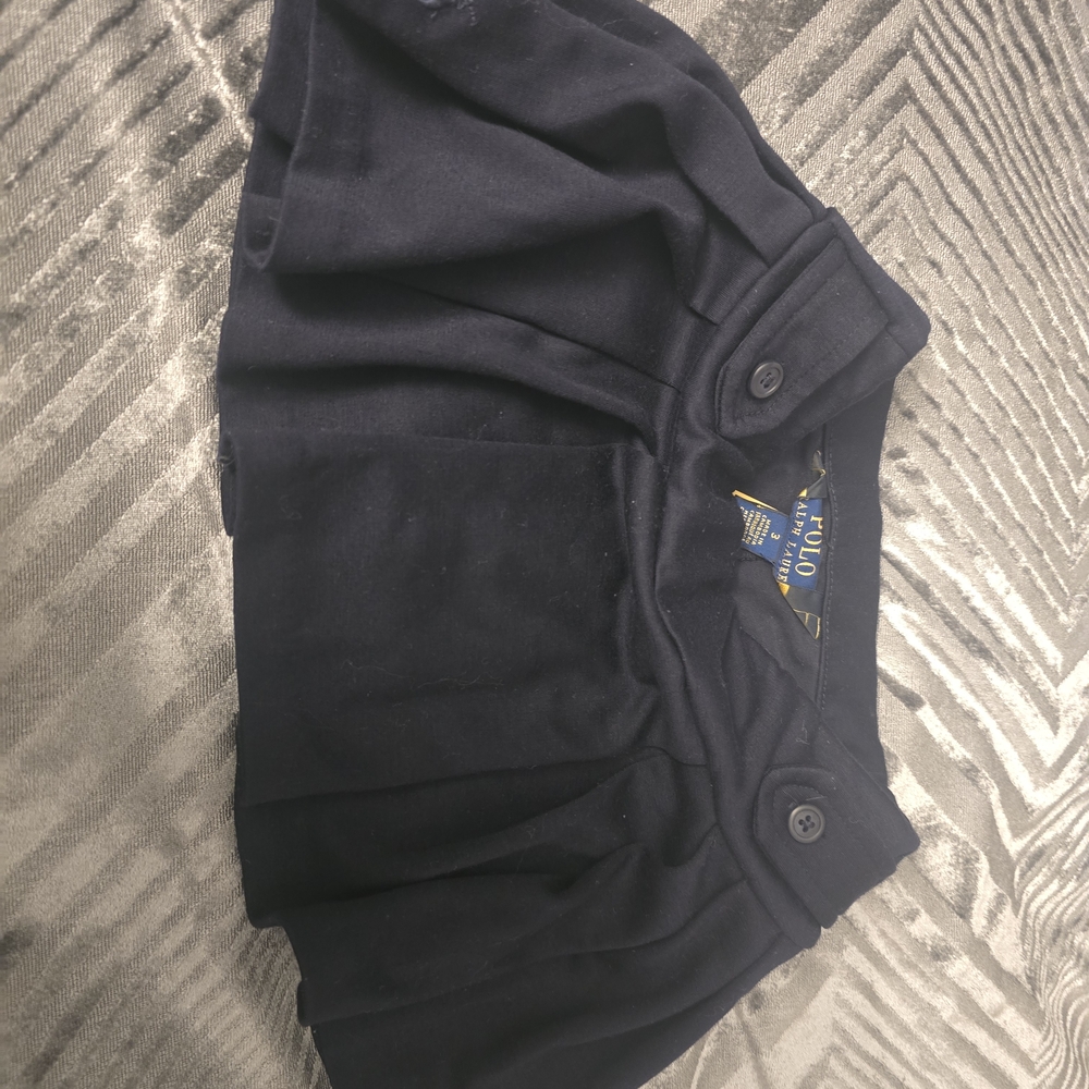 Ralph Lauren Navy Pleated Mini Skirt